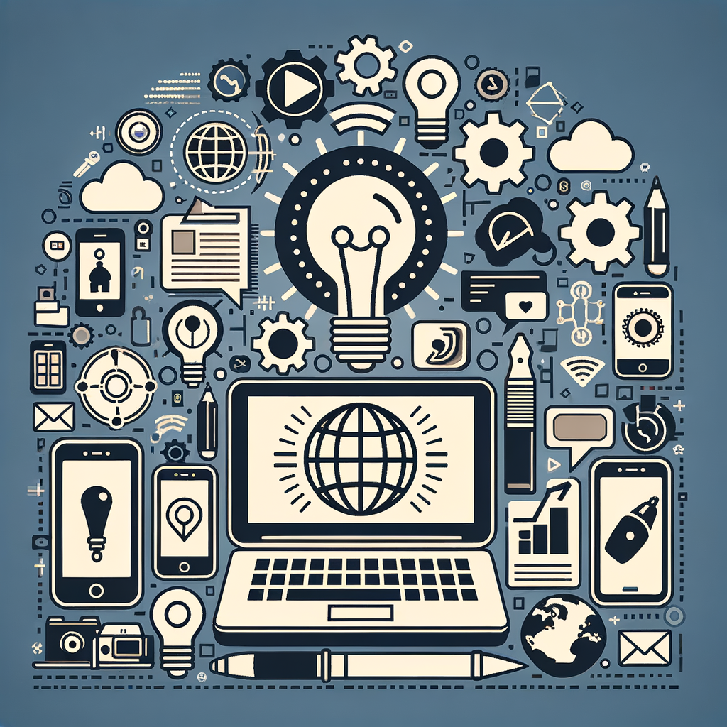 Минималистичное изображение на тему 'content-creators-defining-their-role-in-todays-digital-world' в кинематографическом стиле.