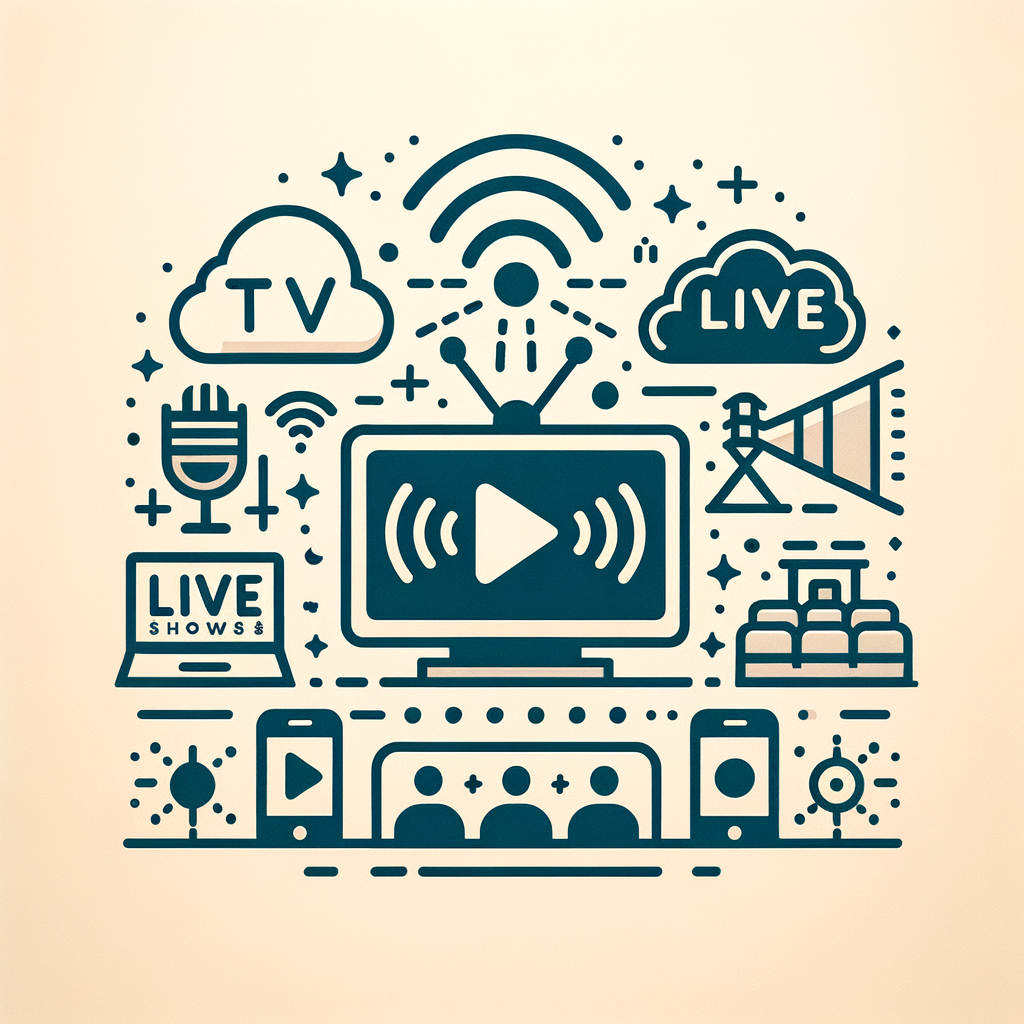 Минималистичное изображение на тему 'discover-how-live-shows-are-moving-from-tv-to-online-streaming' в кинематографическом стиле.