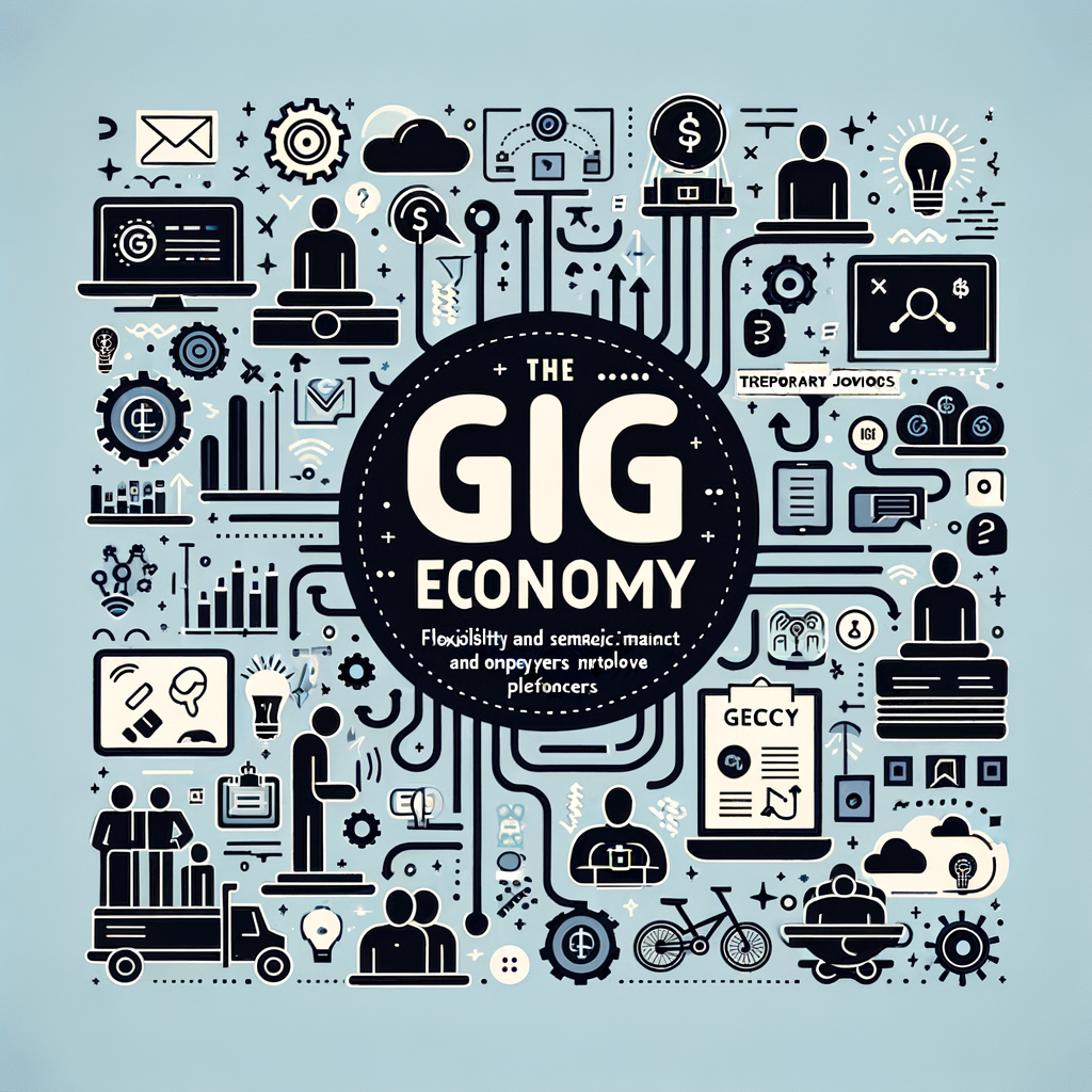 Минималистичное изображение на тему 'gig-economy-guide-what-it-means-for-modern-workers-and-employers' в кинематографическом стиле.