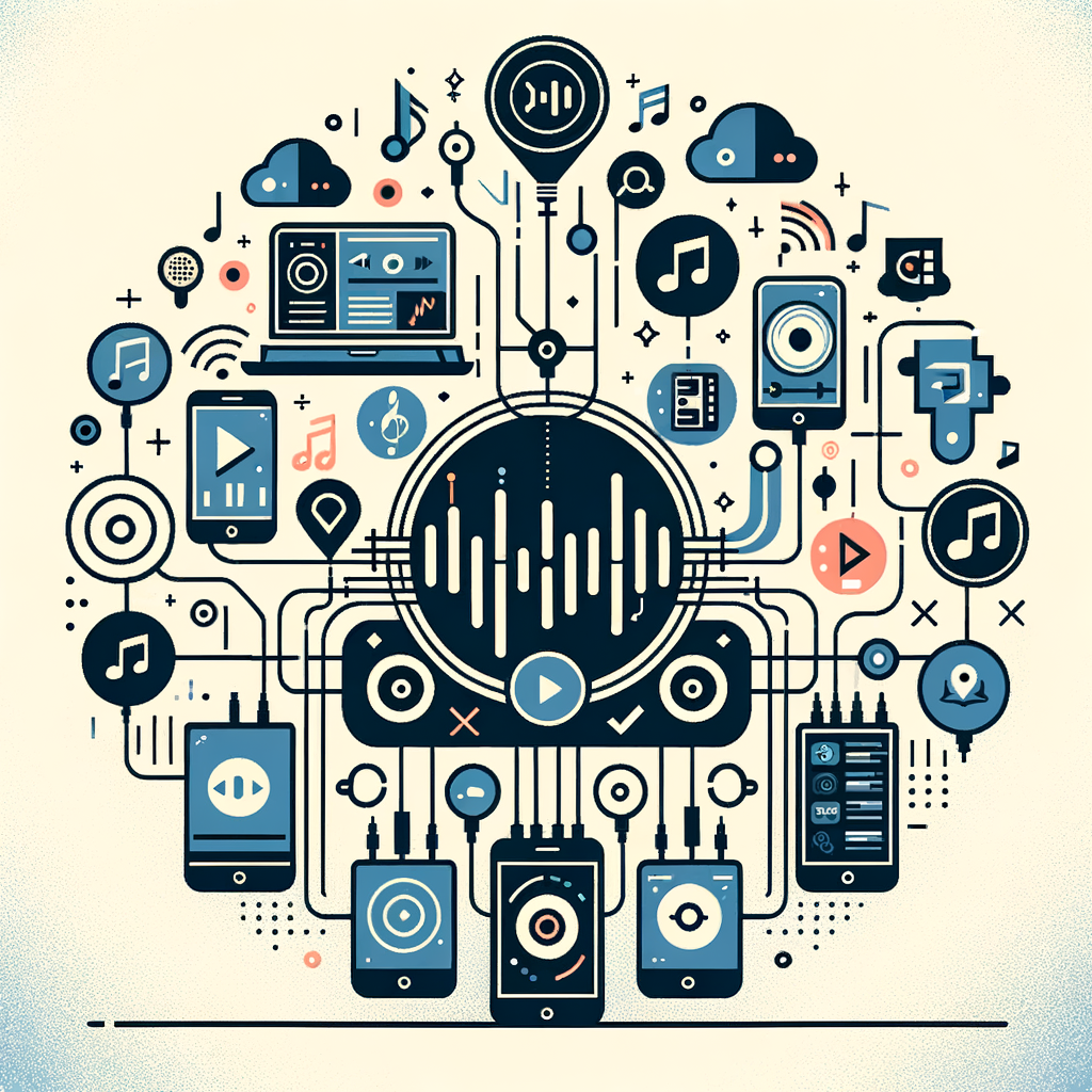 Минималистичное изображение на тему 'how-music-streaming-platforms-are-transforming-the-music-industry' в кинематографическом стиле.