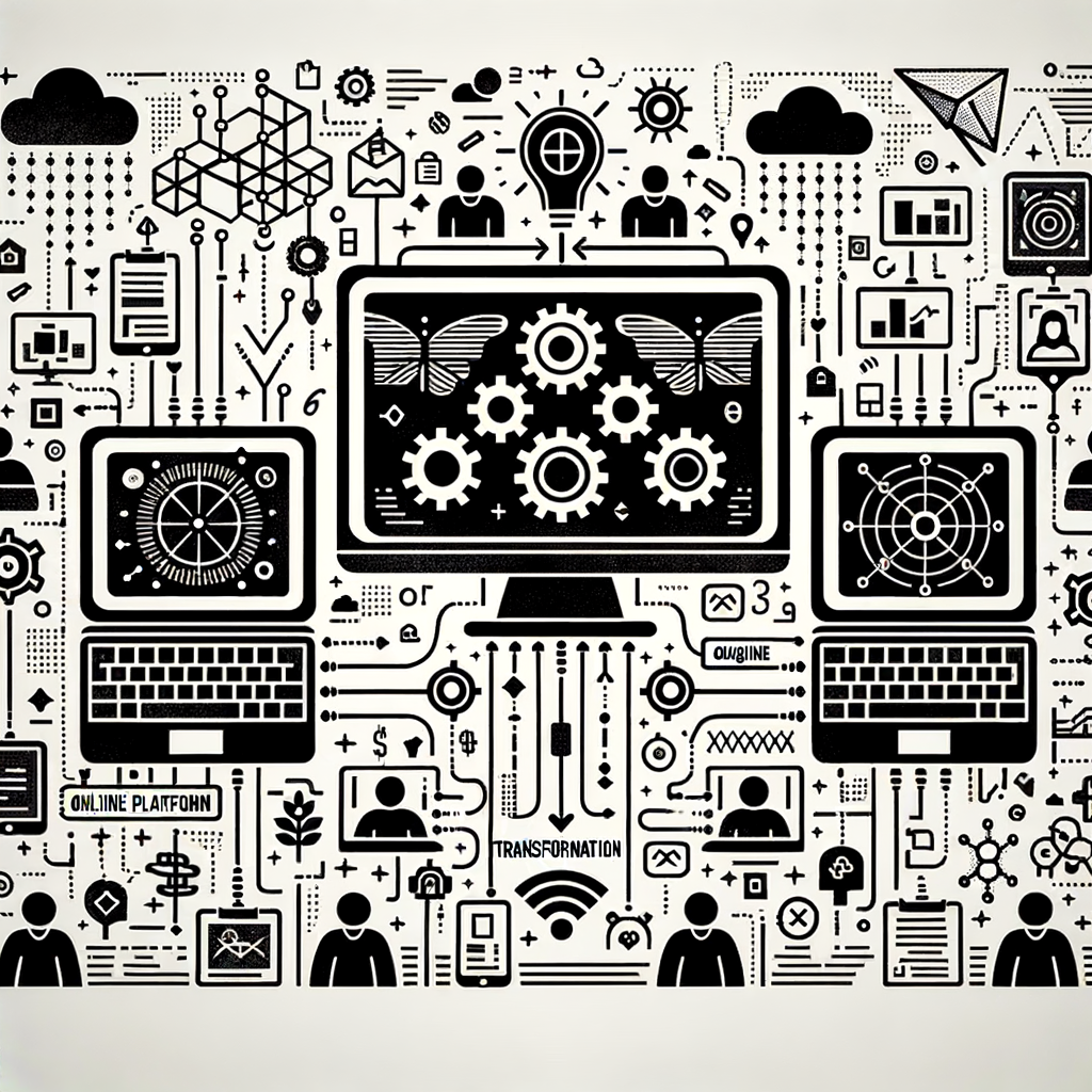 Минималистичное изображение на тему 'how-online-platforms-revolutionize-digital-collaboration-today' в кинематографическом стиле.