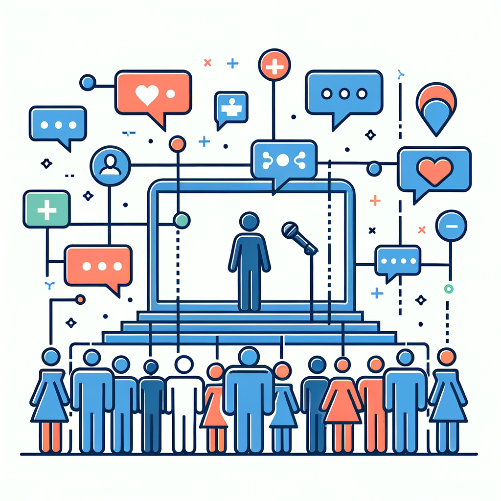 Минималистичное изображение на тему 'how-to-build-and-engage-a-live-online-audience-effectively' в кинематографическом стиле.