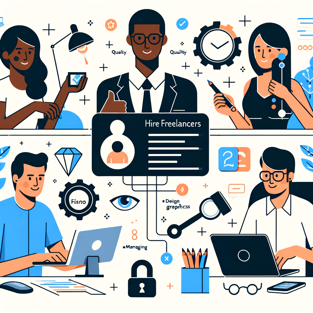Минималистичное изображение на тему 'how-to-hire-freelancers-essential-tips-for-your-next-business-project' в кинематографическом стиле.