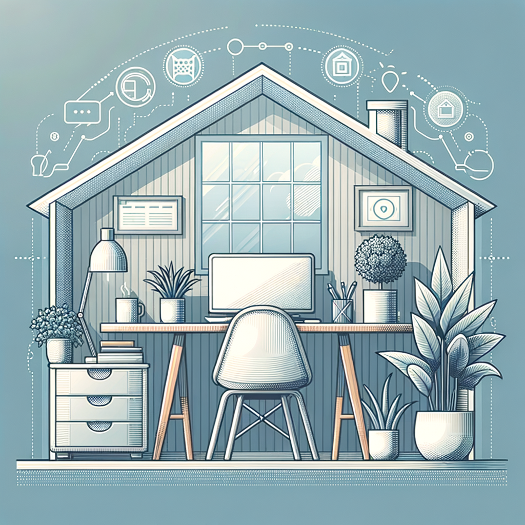 Минималистичное изображение на тему 'stay-productive-working-from-home-proven-tips-from-experts' в кинематографическом стиле.