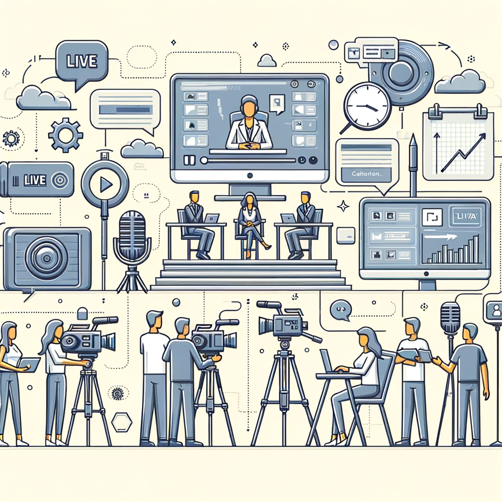Минималистичное изображение на тему 'step-by-step-guide-how-to-host-a-successful-live-broadcast-event' в кинематографическом стиле.