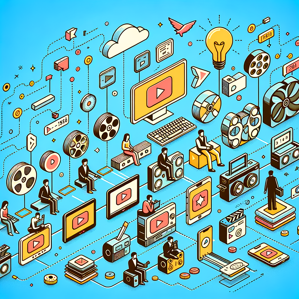 Минималистичное изображение на тему 'the-evolution-of-video-streaming-from-origins-to-future-trends' в кинематографическом стиле.