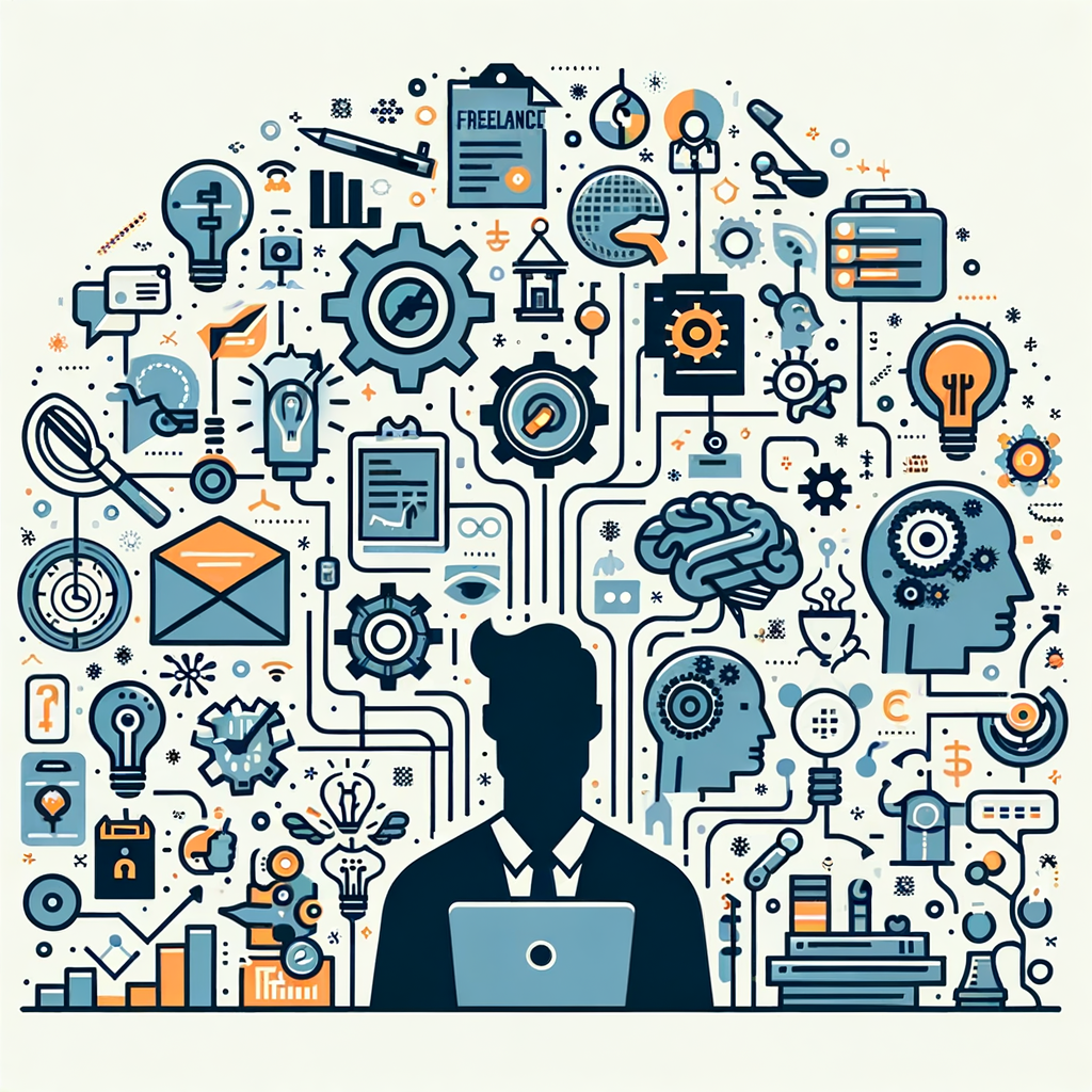 Минималистичное изображение на тему 'top-10-most-in-demand-freelance-jobs-to-boost-your-career-today' в кинематографическом стиле.