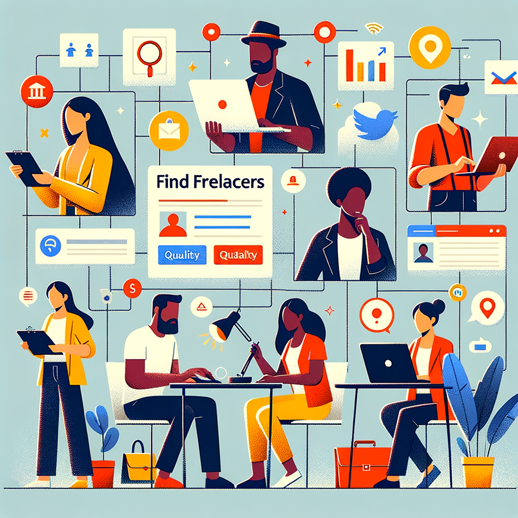 Минималистичное изображение на тему 'top-5-proven-ways-to-find-freelancers-online-for-any-project' в кинематографическом стиле.