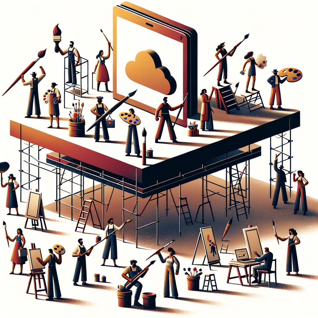 Минималистичное изображение на тему 'top-creative-platforms-empowering-artists-designers--innovators-today' в кинематографическом стиле.