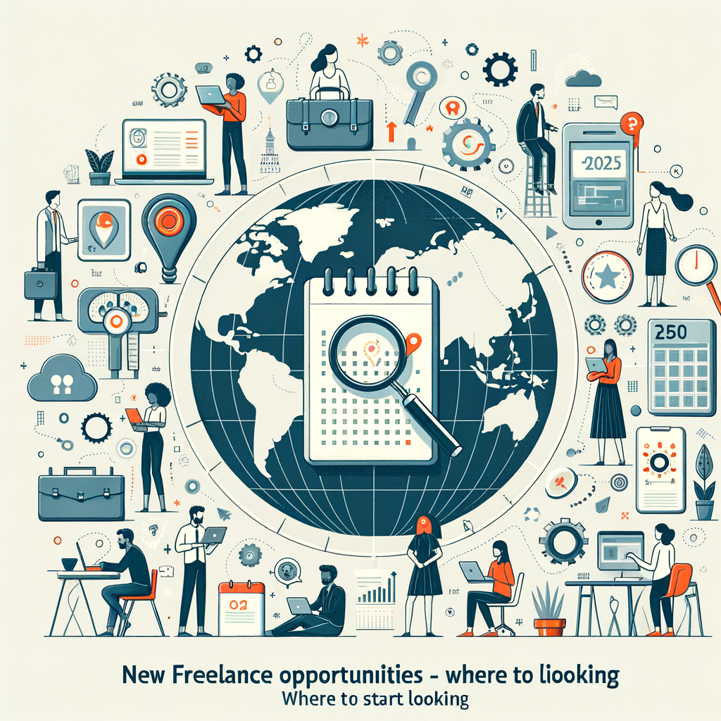 Минималистичное изображение на тему 'top-freelance-opportunities-in-2025-where-to-find-new-projects' в кинематографическом стиле.
