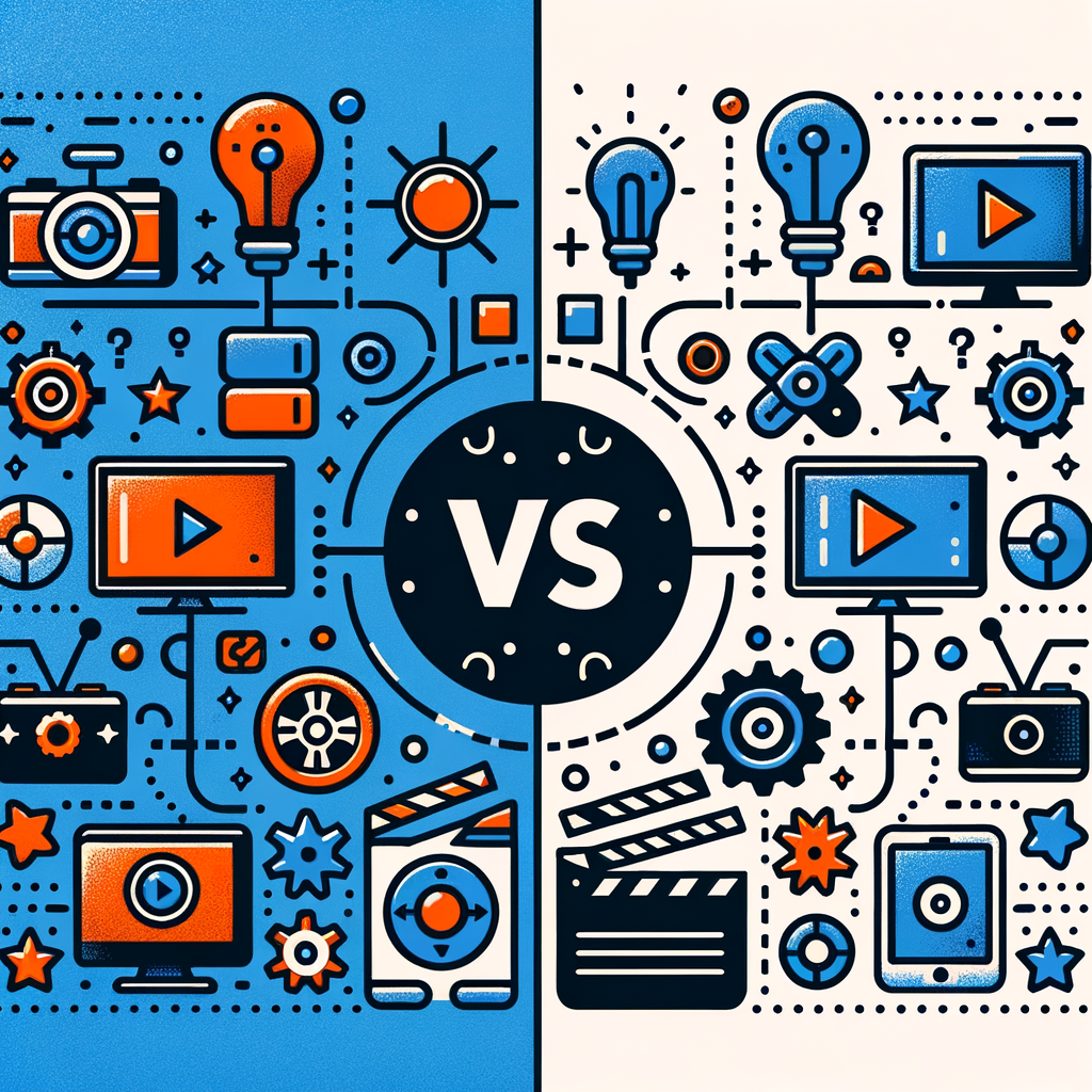 Минималистичное изображение на тему 'video-on-demand-vs-live-streaming-which-option-fits-you-best' в кинематографическом стиле.